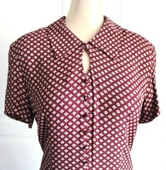 Donna Ricco Midi Short Sleeve Retro Boho Vintage Look size 6