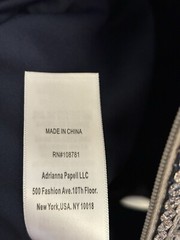 Aidan Mattox Women&rsquo;s Gold Sequin Navy Mesh Sleeveless Dress Size 2