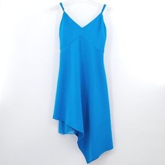 Alice + Olivia Beth Dress Size 2 Blue Asymmetrical Layered Quiet Luxury Wedding