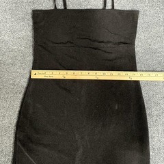 Lucca Couture Dress Womens Medium Black Square Neck Bodycon Slip Mini Stretch
