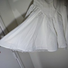 White Lace Corset Style Mini Dress | Cottagecore Fairycore | Size M Fit& Flare