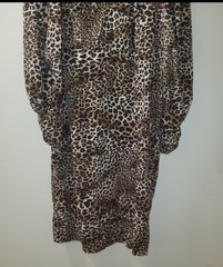 Women&rsquo;s Leopard Print Long Sleeve Midi Dress NWT Plus Size