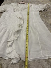 Doen Piper White Ruffle Mini Dress Ramie