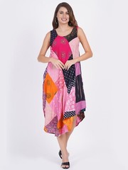 Women Casual Printed Multi Patchwork Short Umbrella Dress Wholesale Mix lot 03pc