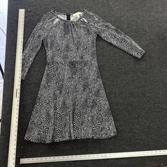 #84 Michael Kors Black/White Animal Print w/Cutouts Dress in size XS