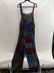 NWT Tanami Baggy Patchwork Overall Jumpsuit Sz M/L Handmade Pockets Boho Hippie