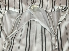 Japna Women’s Medium White Black Washed Striped Shift Dress Lightweight Lined