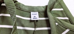 Old Navy Women&rsquo;s Olive Green White Striped Ribbed Halter Tank Dress Size 2XL