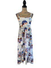 NWT PAPER HEART Mix Print Sundress Tank Maxi Dress Tropical Resort Beach MEDIUM