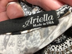 Ariella Dress Womens M Medium White Black Brown Paisley Zip V Neck Sleeveless
