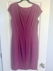 Jones New York Women&rsquo;s Dress Fuchsia Fully Lined Size 12 Cap Sleeves