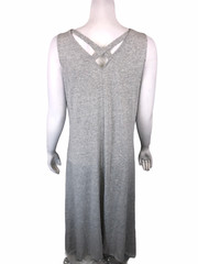 AnyBody Loungewear Regular Cozy Knit Shark-bite Hem Dress Grey Medium Size