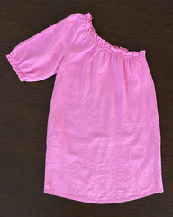 Xirena Pippa Dress Cinder Rose Pink 100% Linen One Shoulder Dress EUC Small