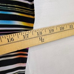 Alice & Olivia Multicolor Striped SKATER 100% Silk MINI Dress WOMEN SMALL