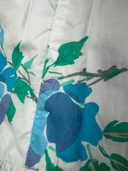 J Crew Re-Imagined Dress Womens 12 White Blue Floral Tiered Ruffle Cotton Midi