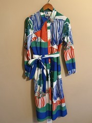 Boden Women&rsquo;s Alexa Long Sleeve Midi Dress Size 8R Multi Blue Red Green