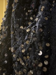 Umgee Dress Small Navy Sequin Sleeve (fall/ Winter) holiday/ AMAZING! NWT!