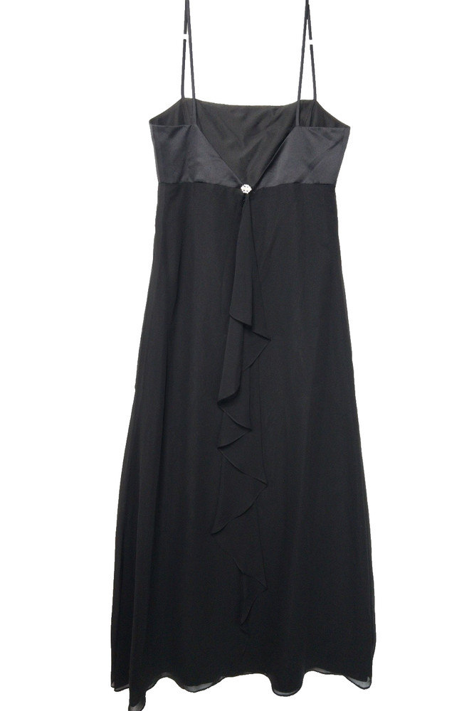 Vintage Alfred Angelo Bridesmaid Back Rhinestone Ruffle Formal Gown Womens 4 S