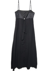 Vintage Alfred Angelo Bridesmaid Back Rhinestone Ruffle Formal Gown Womens 4 S