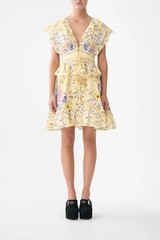 Camilla Darling Buds Waisted Short Dress With Ruffle Details