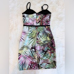 Guess Multicolor Tropical Dress