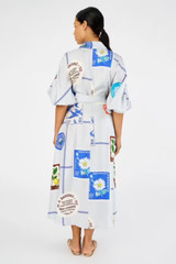 NWOT Oroton Picnic Print Silk Midi Wrap Dress AU/UK 12 US 8 RRP $649