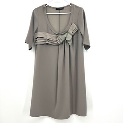 Twin Set Simona Barbieri Gray Bow Accent Shift Dress Women&rsquo;s Large