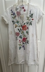 $250 Johnny Was SZ XS Adele Drape Tunic Swing Dress NO SLIP ~ Otherwise PRISTINE