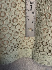 Victoria Beckham Mint Green & Tan Lace Midthigh Length 3/4 Sleeve Dress 22/24