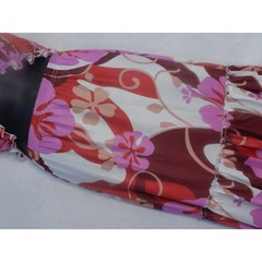 India Boutique Women TropicalFloral 2 Piece Maxi Set Smocked Halter Top Skirt OS