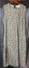 Dani Max Women’s 8 Black/White Animal Print Sheath Dress Pockets Zip