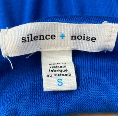 Urban Outfitters Silence Noise Blue Black Maxi Long Strapless Dress Size Small
