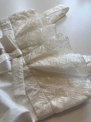 Alessandro De Benedetti Ivory Cotton Couture Occasion Dress IT40 Archive BNWT