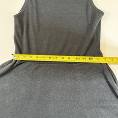 PrAna Women&rsquo;s M Black Ribbed Knit Fit & Flare Dress Sleeveless Midi Pockets Yoga