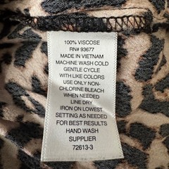 a.n.a Leopard Print Dress Women Size M Brown Keyhole Neck Ruffle Bell Sleeve