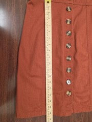 J For Justify Womens Rust Button Front Mini Dress Sleeveless A Line Boho Size M
