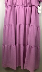 Ophelia Roe Lilac Balloon Short Sleeve Tiered Maxi Summer Dress Plus Sz 3X NWT