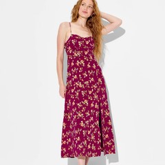 Women Maxi Slip Dress – Wild Fable Burgundy Floral S
