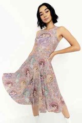Blackmilk Mucha The Arts Princess Midi Dress Alphonse Mucha Size Large L NEW NWT