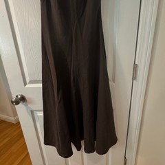 $795 Beare Park AU6/US0-2 Wool-Twill Brown Maxi Dress Net-a-Porter Moda Operandi