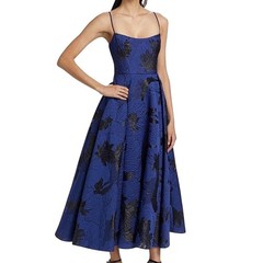 ML Monique Lhuillier Nicolette Floral Jacquard Ball Gown Dress Size 4 NWOT