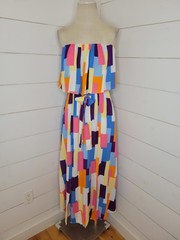 NWT Boutique Emily Wonder small sleeveless multicolored maxi dress. Fun & flirty