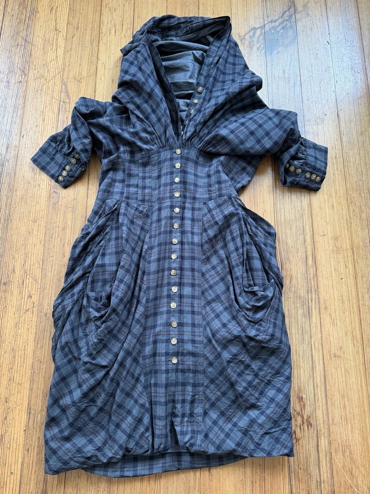 All Saints Spitafields Rare Ruched Bustle Hoodie Dress