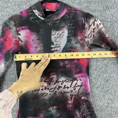 Jaded London Dress 4 Smokey Script Printed Long Sleeve Mesh Mini Y2K Whimsigoth
