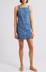 Alex Mill Paris Medium Wash Alexis Button-Up Denim Minidress Size Large, NWT