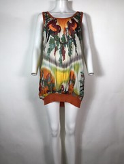 Vtg Jean Paul Gaultier Soleil Parrot Print Mini Dress S
