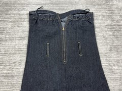 Gold Flava Dress Womens Medium Blue Denim Dark Wash Mini Cotton Blend