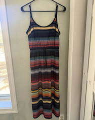 Athleta Women’s XS Striped Sundress Midi Sleeveless Stretch Multicolor