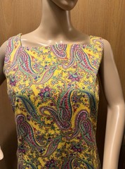 LAUREN Ralph Lauren Sleeveless Pretty Dress Women Multi Knee Length Back Zip 10