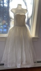 Simple White strapless Tulled White Dress/Gown Size S $350